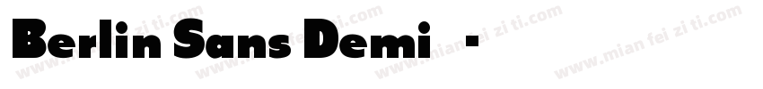 Berlin Sans Demi字体字体转换